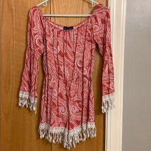 Coral colored romper